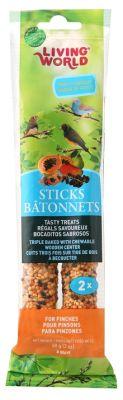 Living World Finch Sticks - Fruit Flavour Treat 2 oz - 2 pack