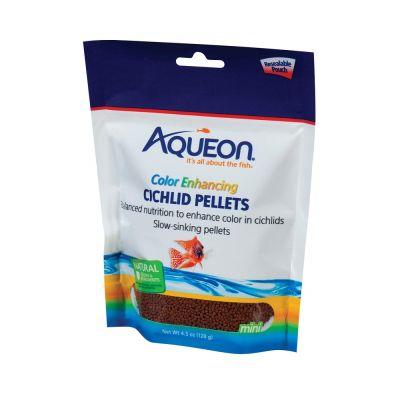 Aqueon Cichlid Color Enhancing Pellet Fish Food - 4.5oz